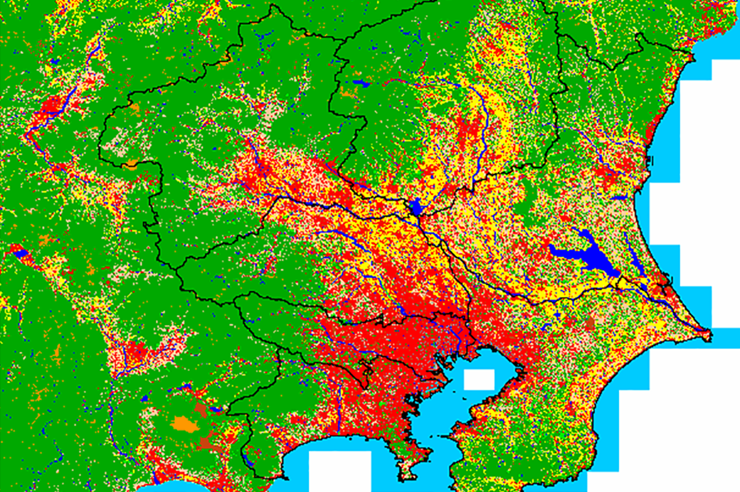 GISデータ　関東地方の土地利用・平成26年度（世界測地系緯度経度・GeoTIFF）