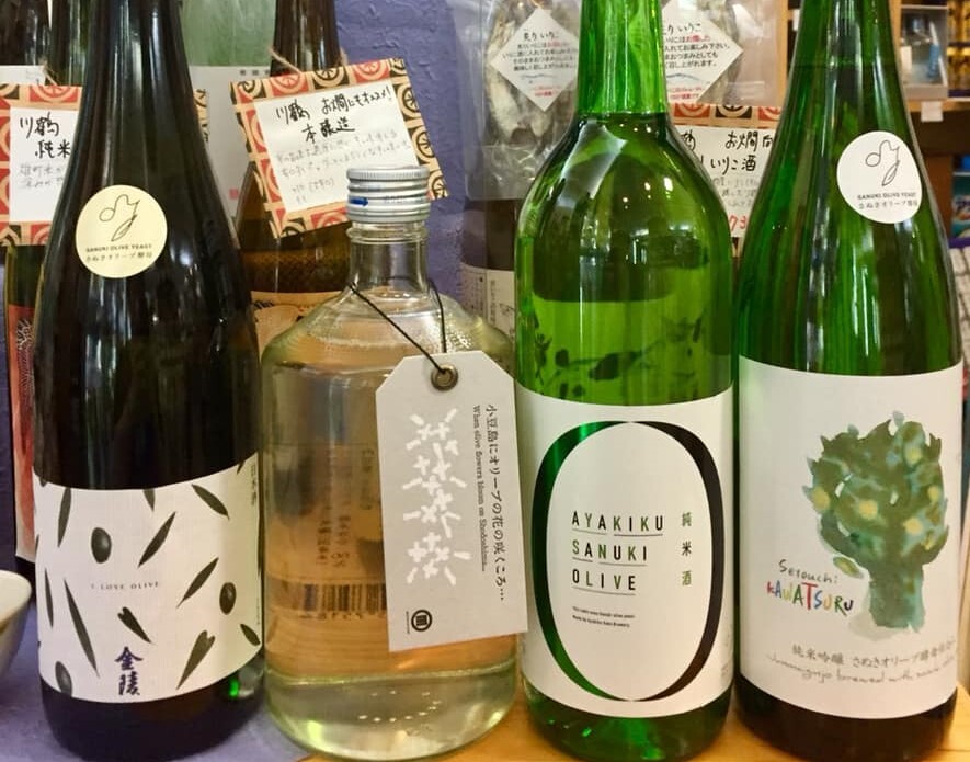 小豆島の オリーブ から採取された「さぬきオリーブ酵母（KO18）」使用の日本酒いろいろあります♪