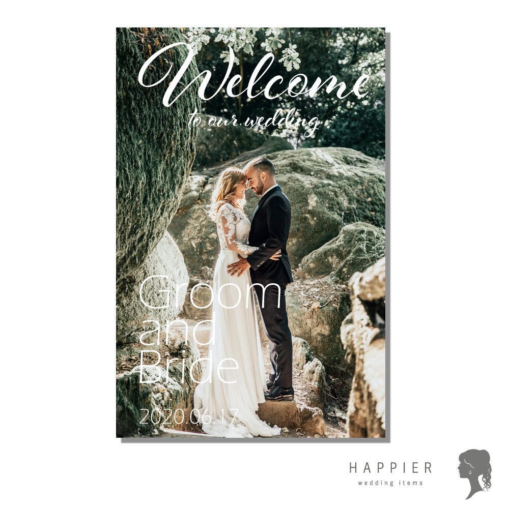 ウェルカムボード Happier Wedding Items