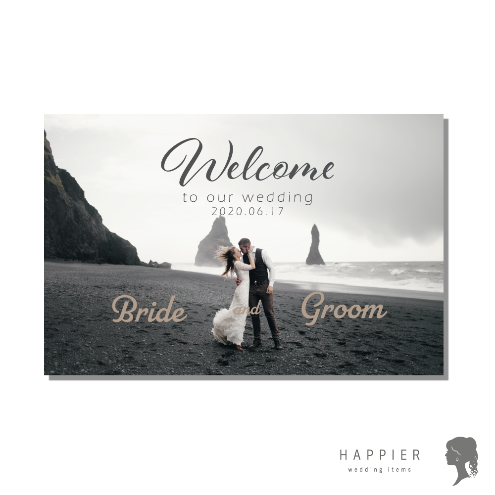ウェルカムボード Happier Wedding Items