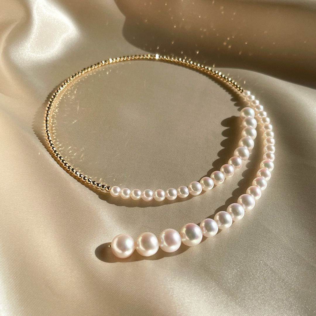 NONOCO Gradation Pearl Choker-YG