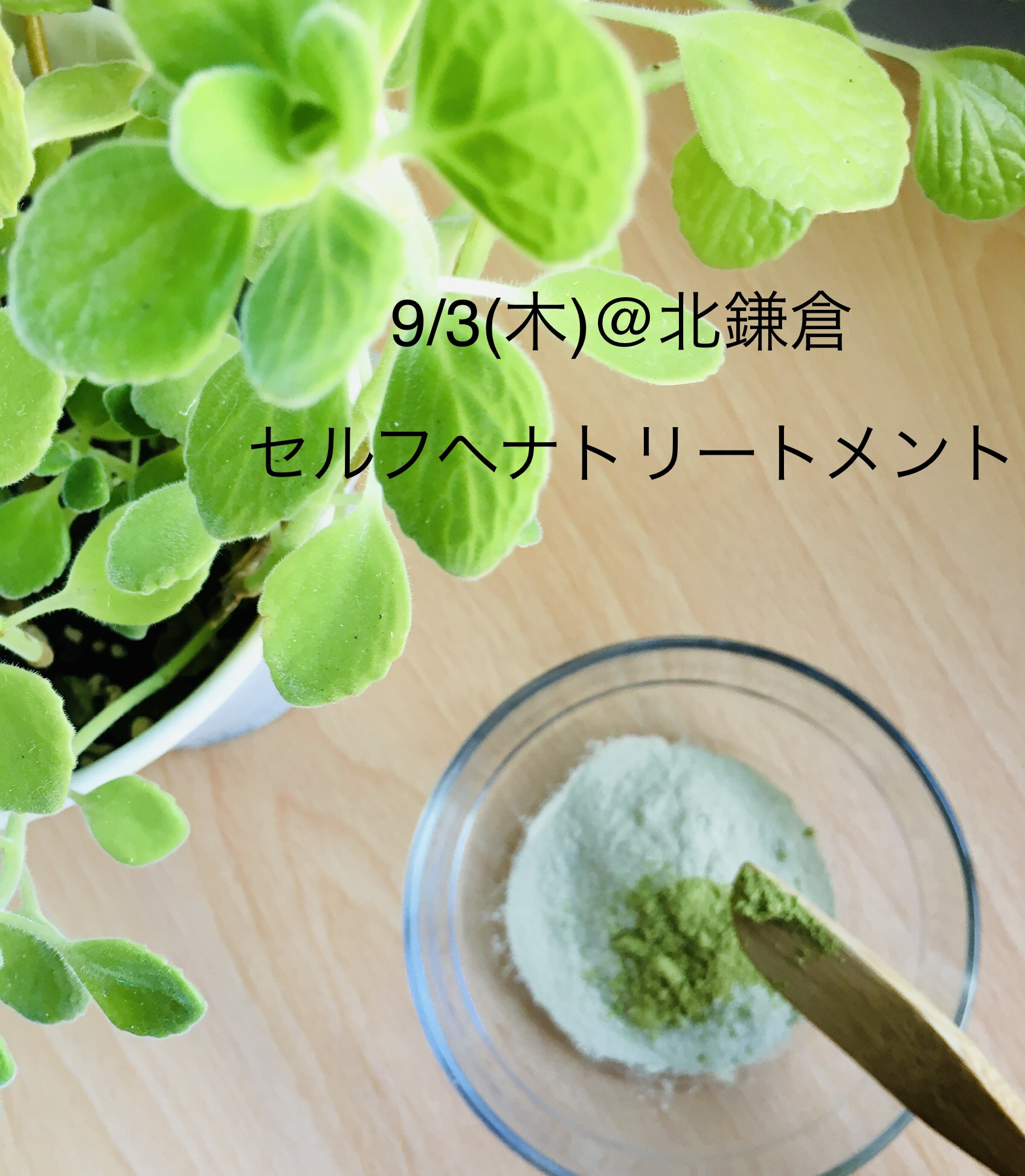 9/3(木)夏マスク/ハーブウォーター/クレイ販売もします@北鎌倉