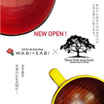 WABI×SABIとThree little song birdsのWEBSHOPがオープンしました