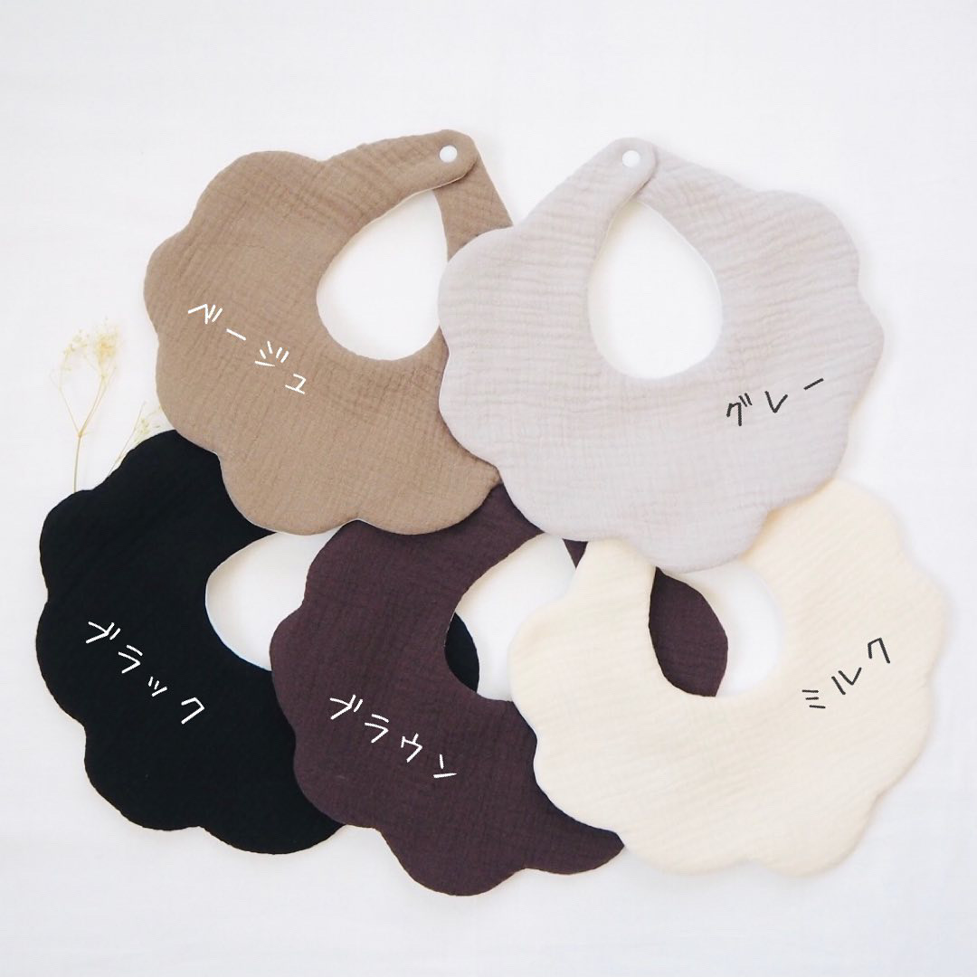 ぽこぽこガーゼスタイ 新色♡sale!