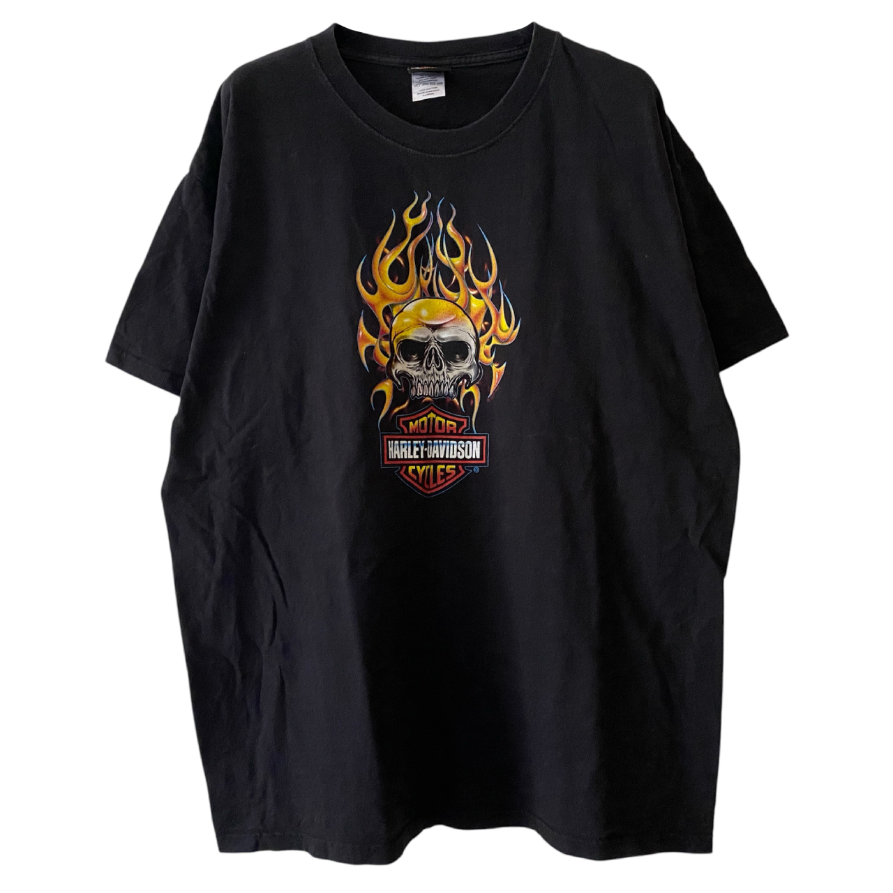 【人気】 Harley Davidson Skull Flame ヴィンテージtシャツが入荷！！