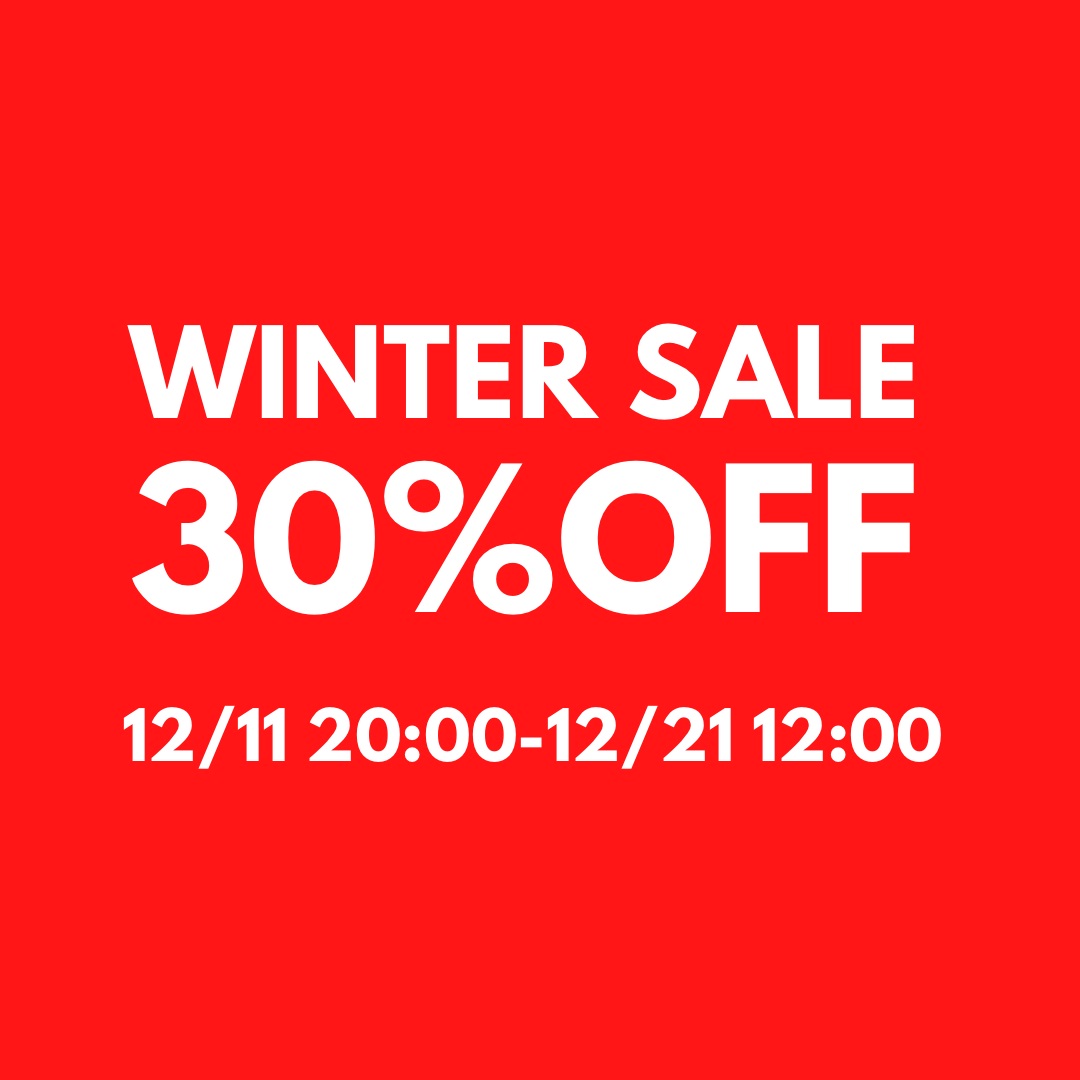 WINTER SALE 30%OFF&初回購入者様、クーポン利用でさらに1000円引き！!