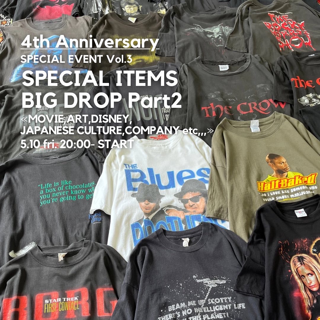 4周年記念スペシャル入荷第二弾!!!5.10(金)20:00販売開始!!!