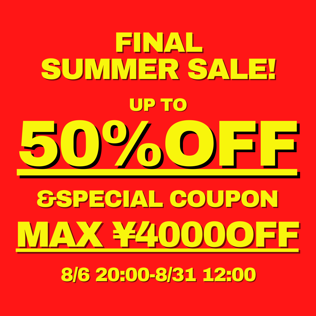 夏物最終セール！最大50%OFF&秋物も最大¥4000OFFのスペシャルクーポン！