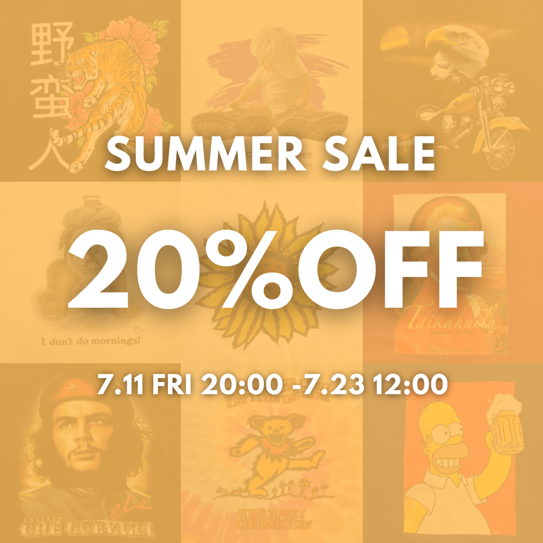 7月11日20時～!!SUMMER SALEスタート!!夏物全品20%OFF!!