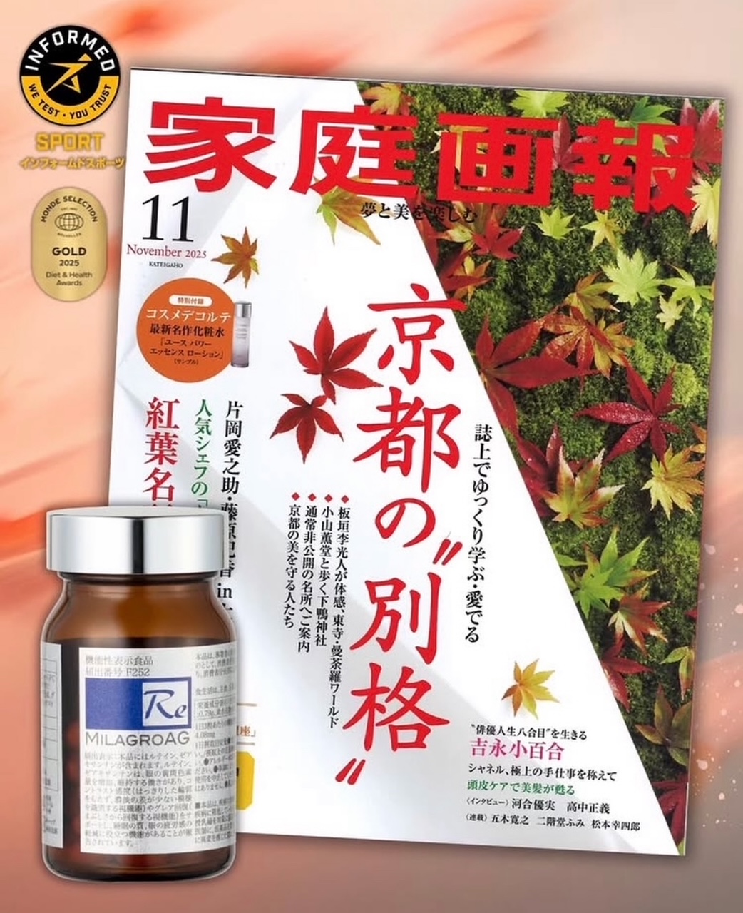 『家庭画報 11月号」に ［ミラグロAG］が掲載されました。