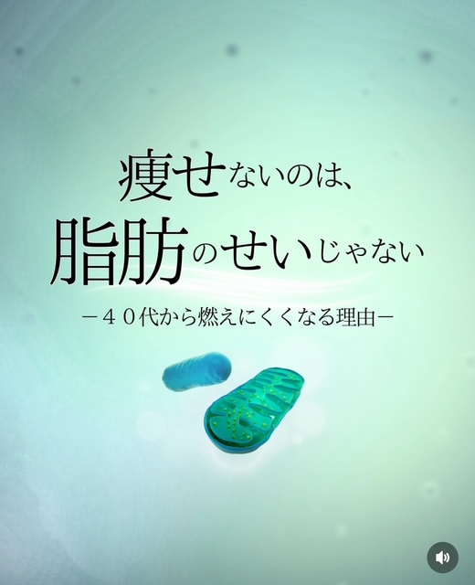 痩せないのは、脂肪のせいじゃない～40代から燃えにくくなる理由～