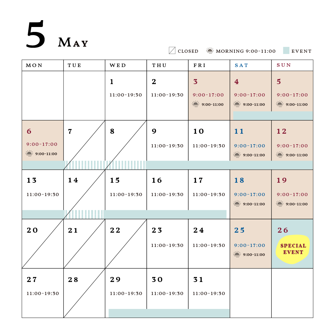 ○5月の営業について○