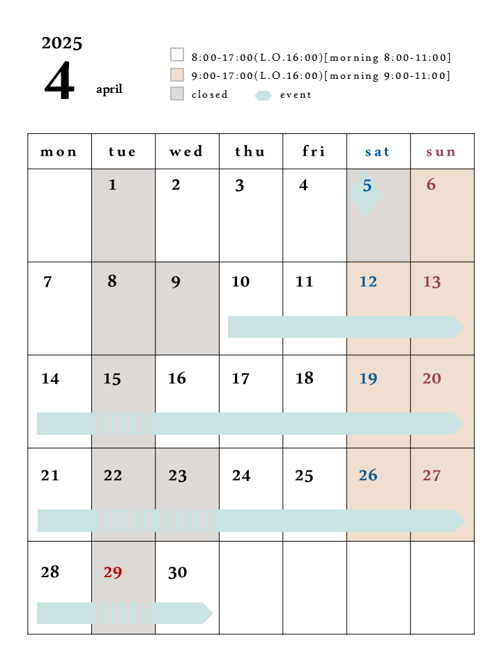 4月営業について