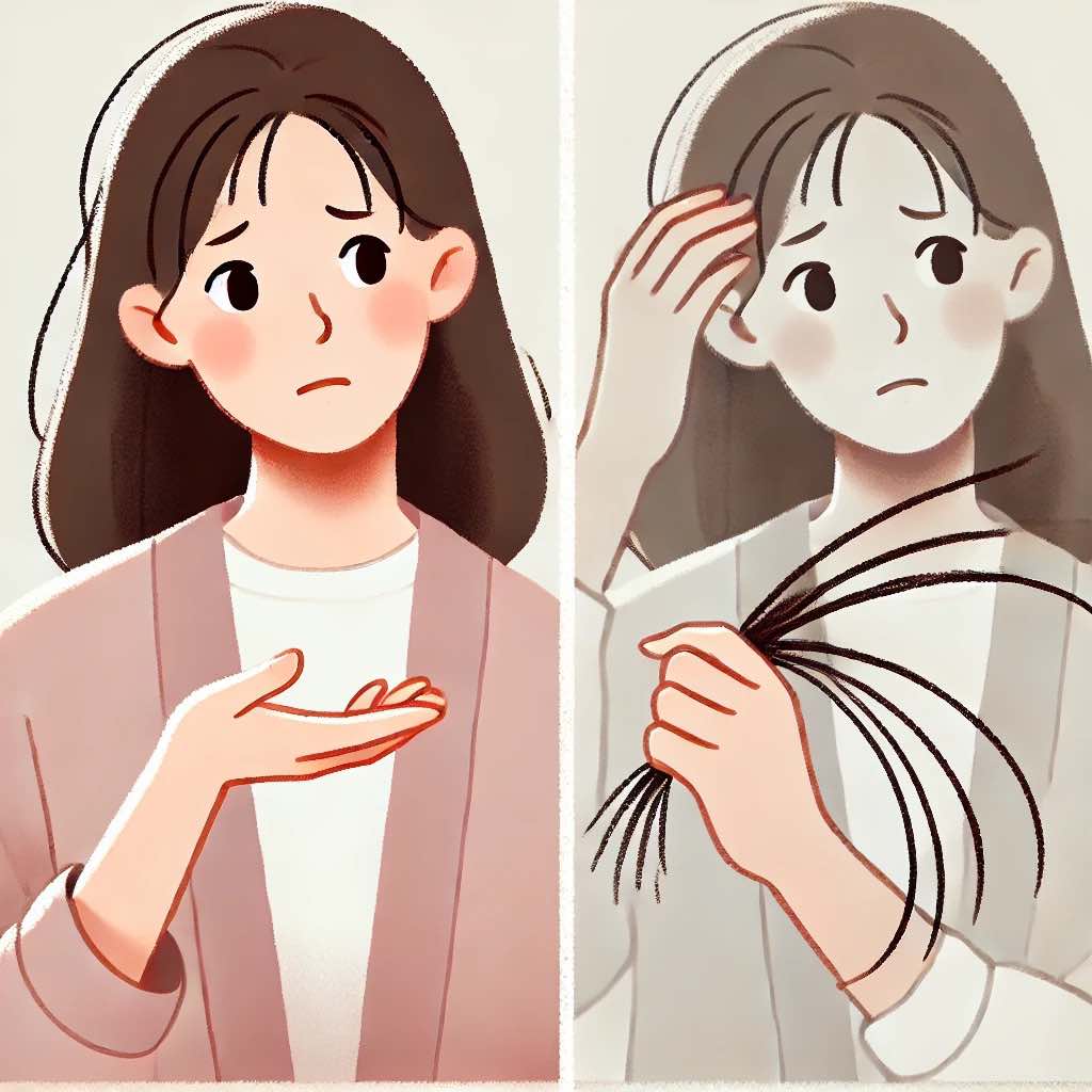 抜け毛の原因をクリアーしましょう❗️