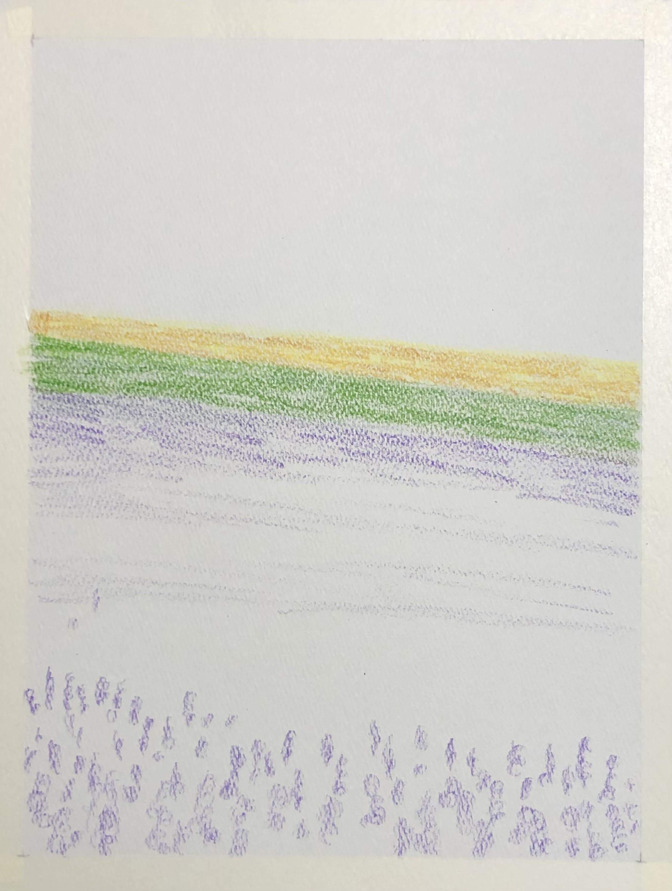 絵ができるまで　オイルパステル画