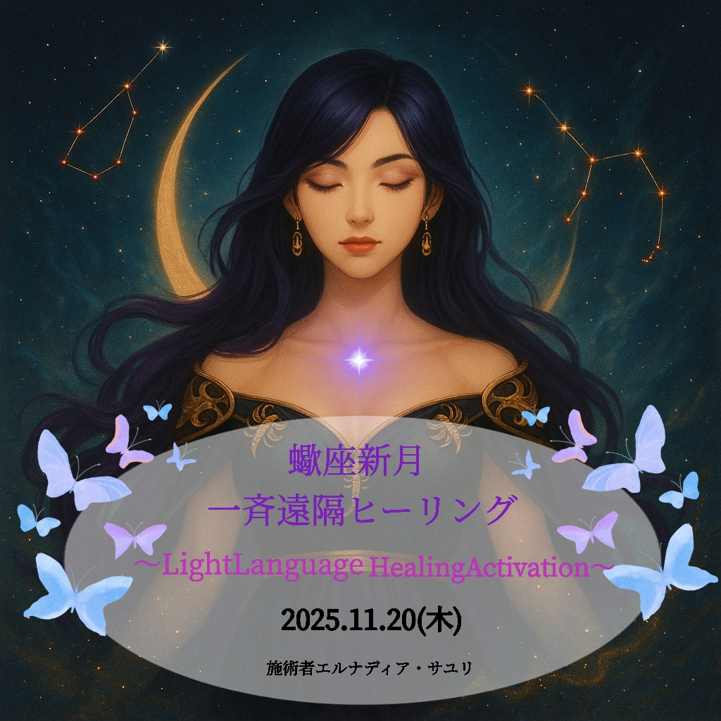 蠍座新月一斉遠隔ヒーリング絶賛受付中（残枠わずか）