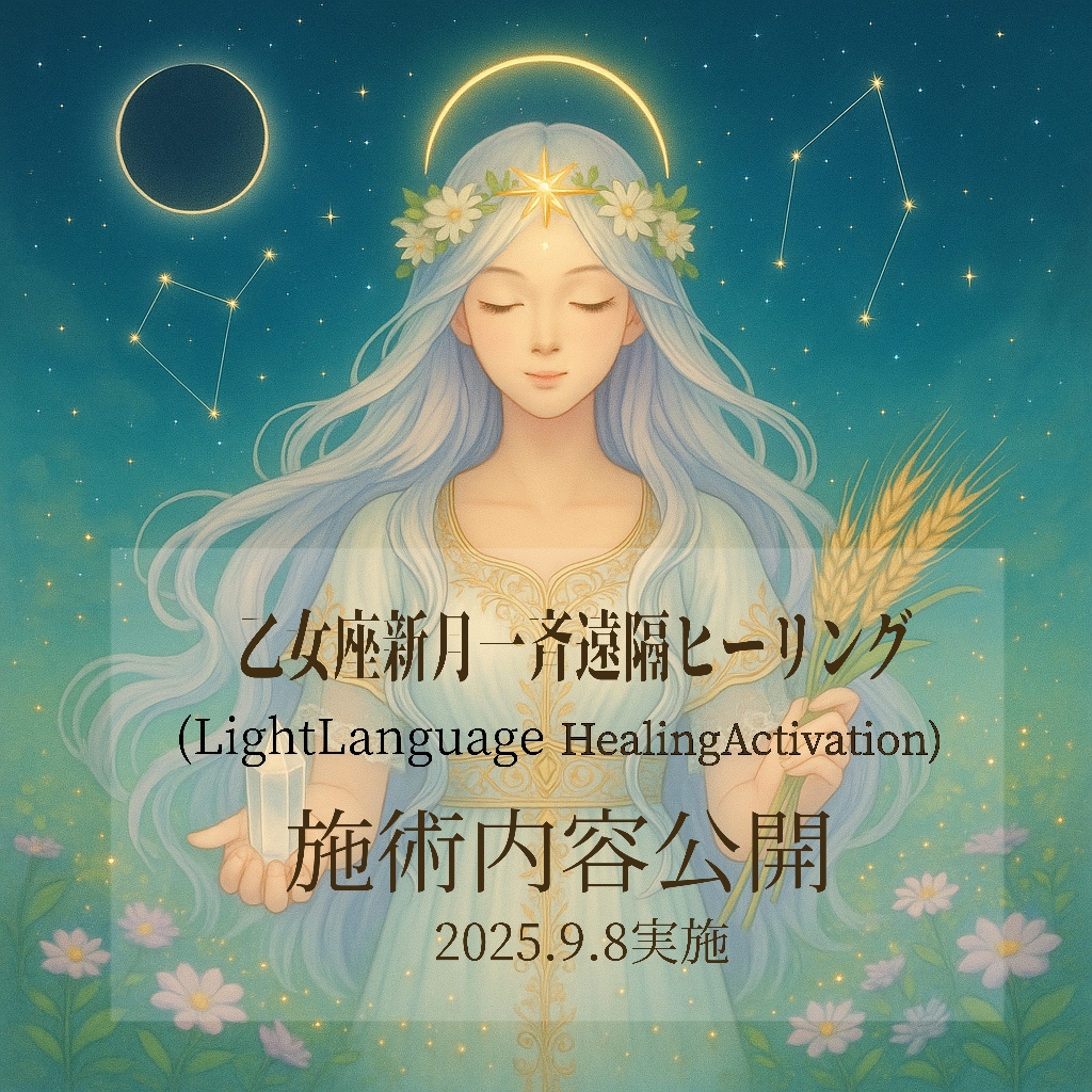 乙女座♍️新月一斉遠隔ヒーリング施術内容公開と次回のお知らせ