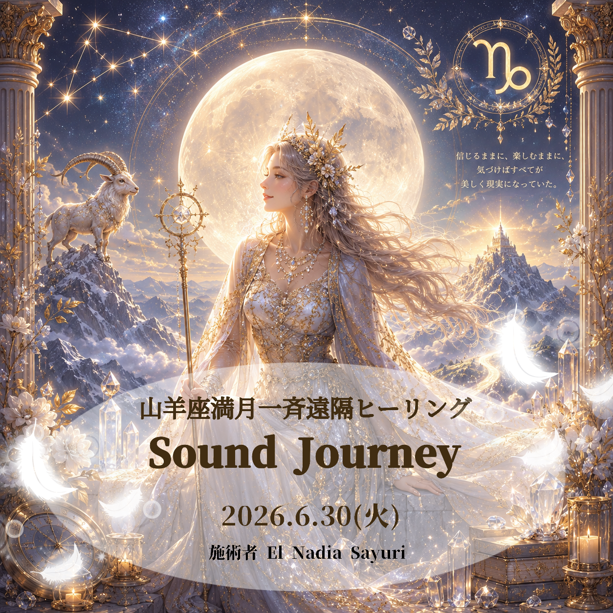 【受付中】山羊座満月一斉遠隔Sound Journey