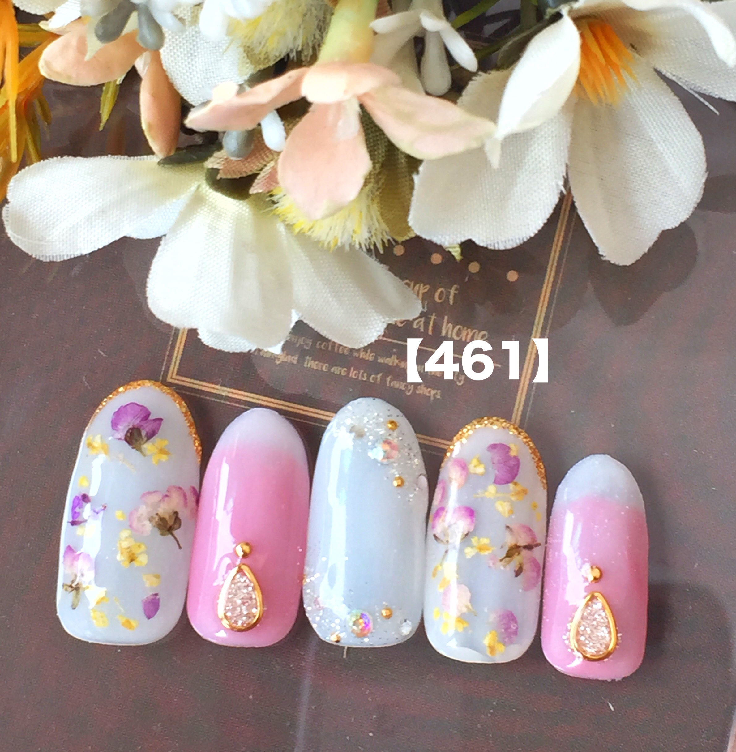 押し花ネイル