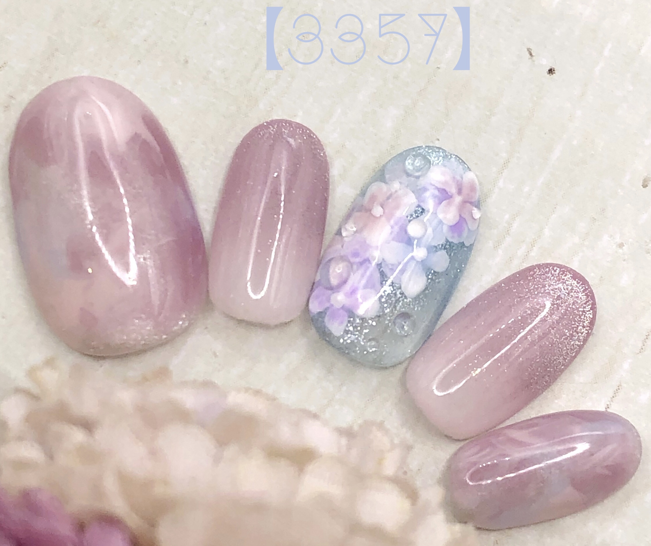 紫陽花ネイル
