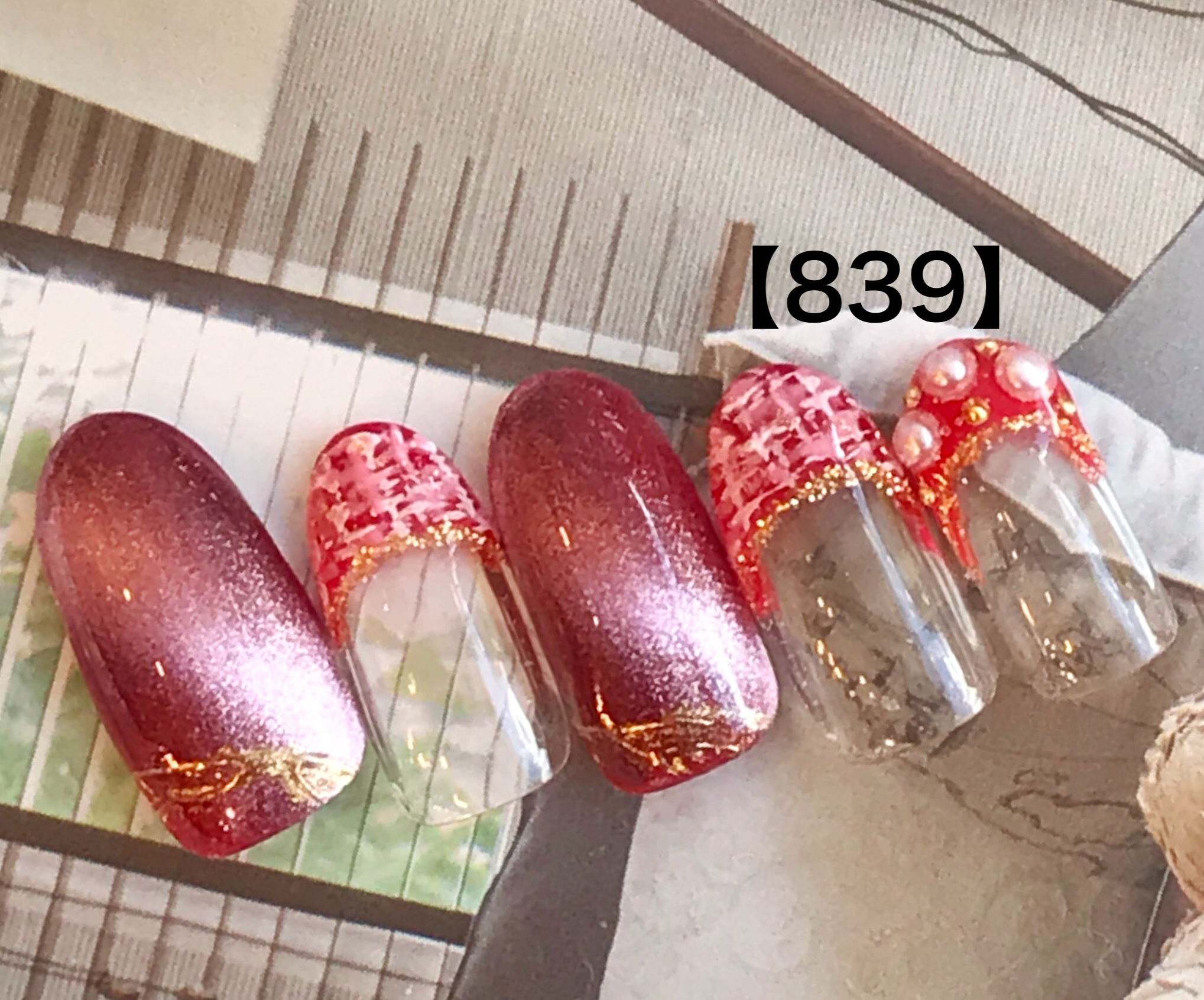 キラリレッドネイル