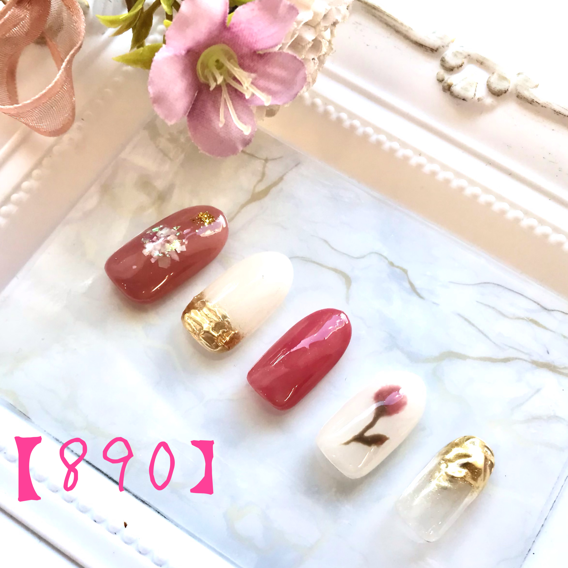 秋のチューリップ🌷ネイル♡