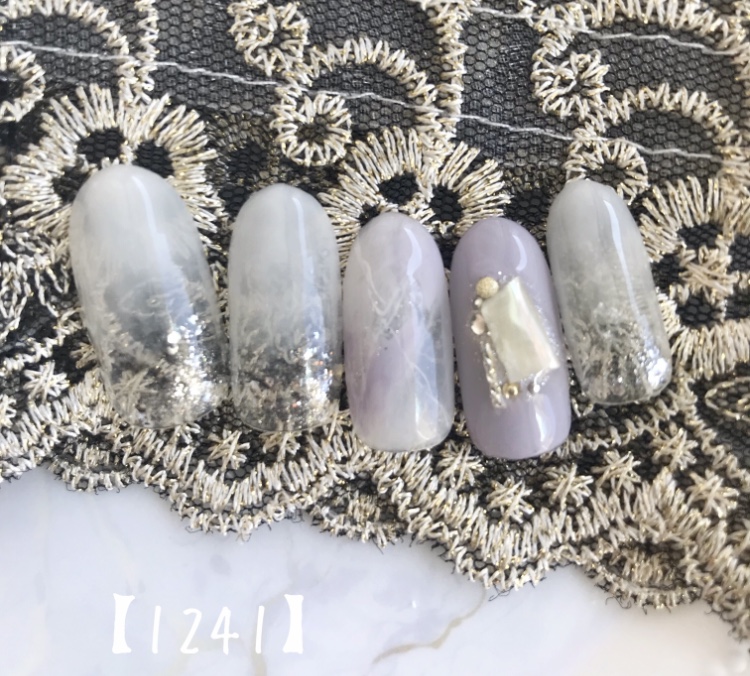 ラベンダーカラー×シアーホワイト