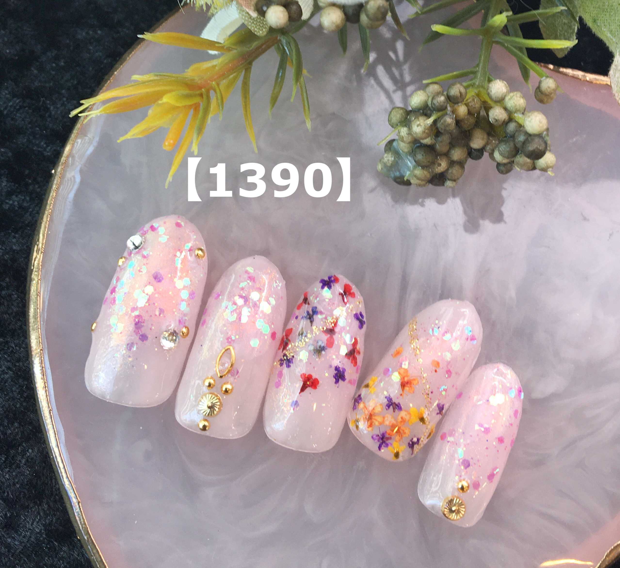 春フラワーネイル