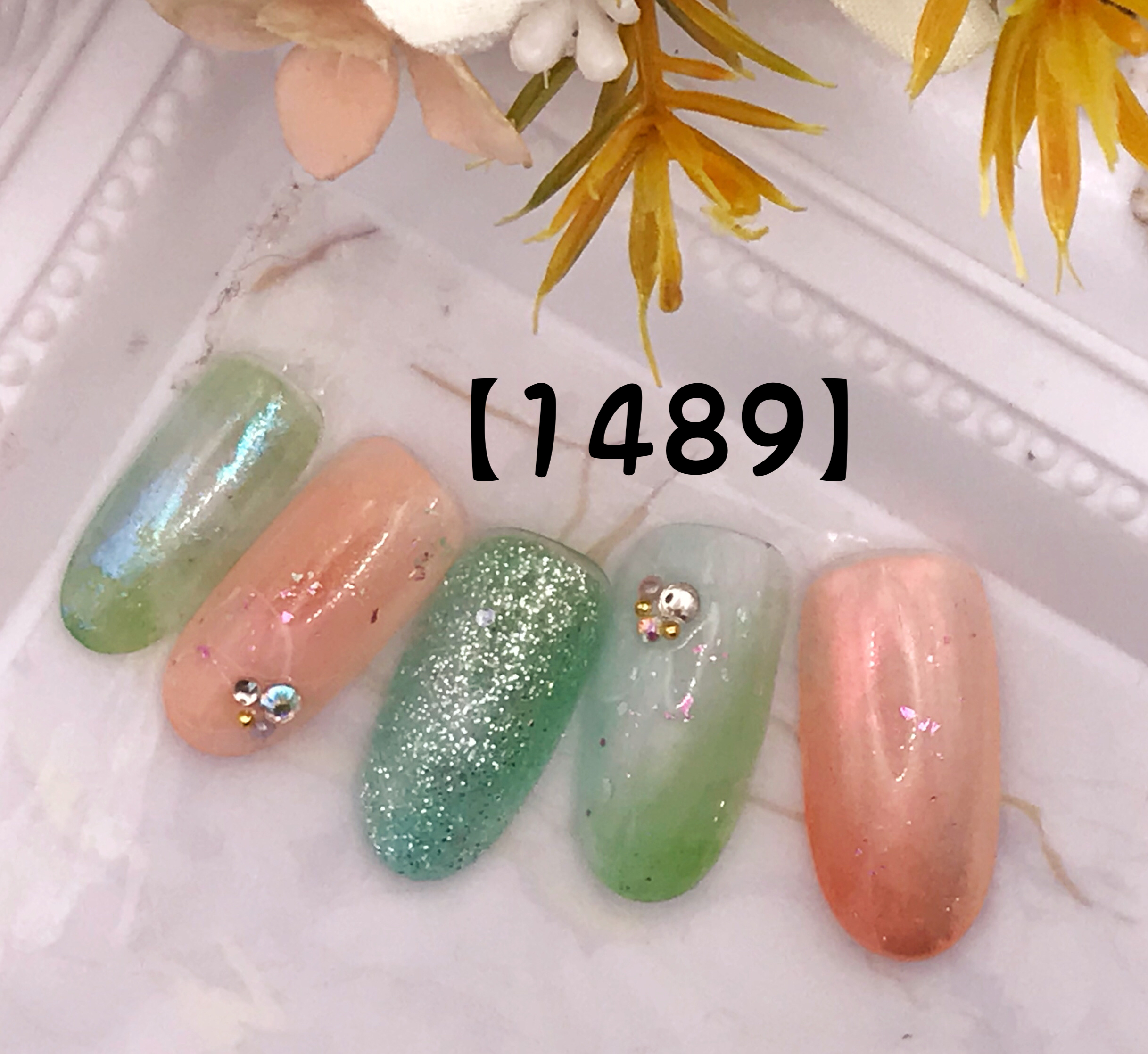 水彩風ネイル