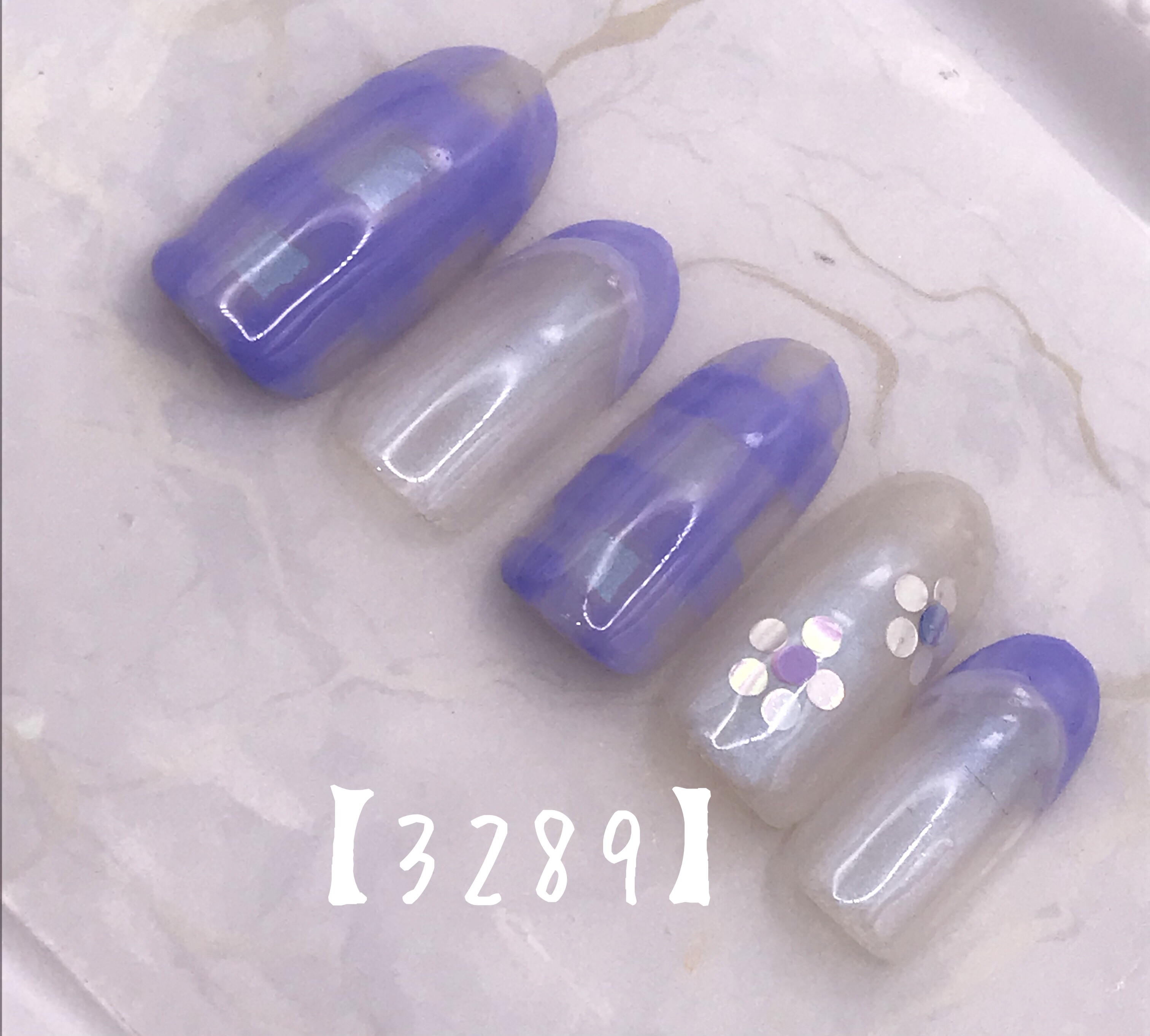 パステルチェックネイル