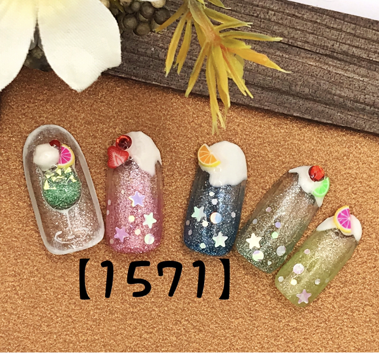 クリームソーダネイル