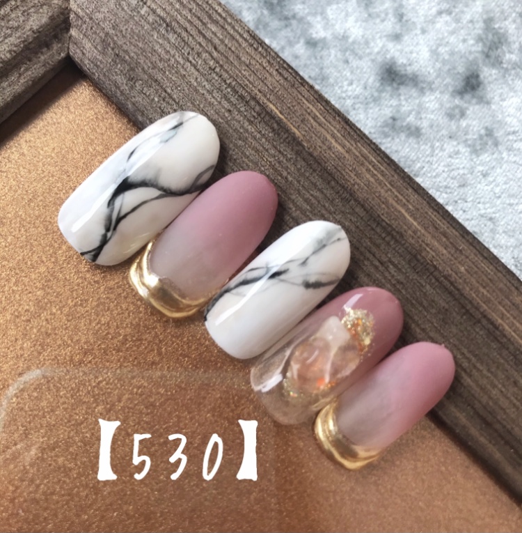 大理石風×マットグラデーション