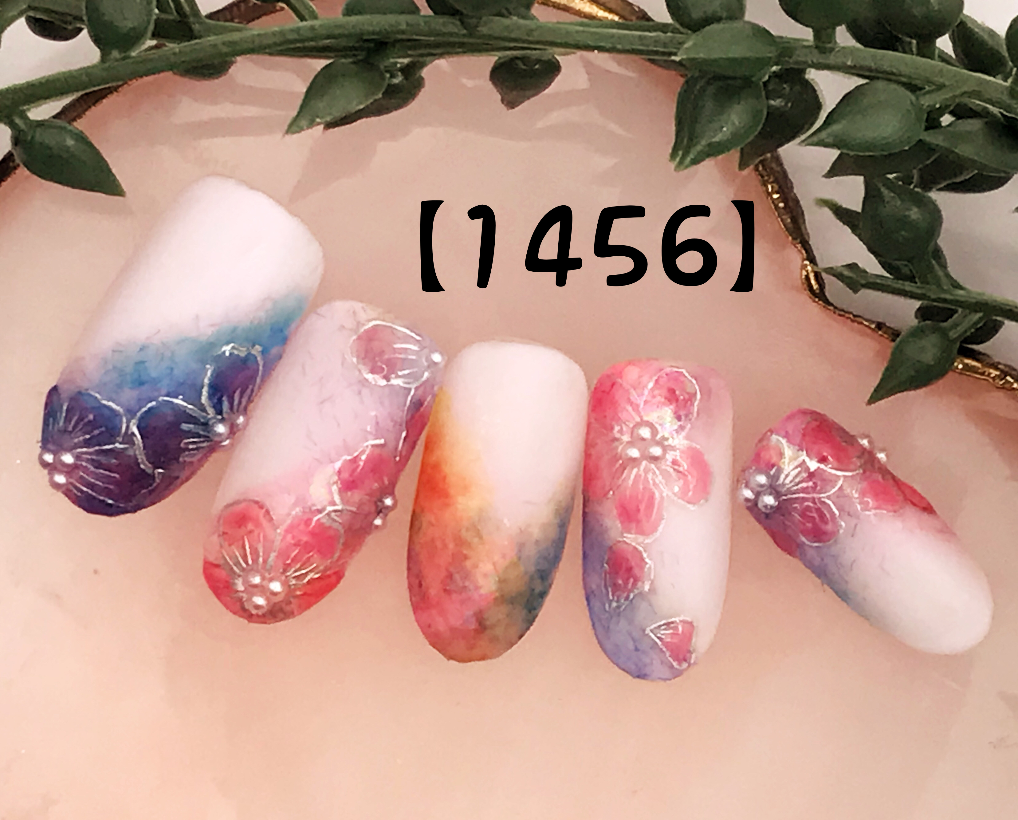 マットお花ネイル