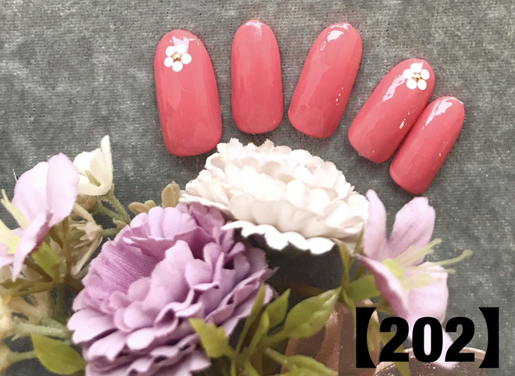 シンプルお花ネイル
