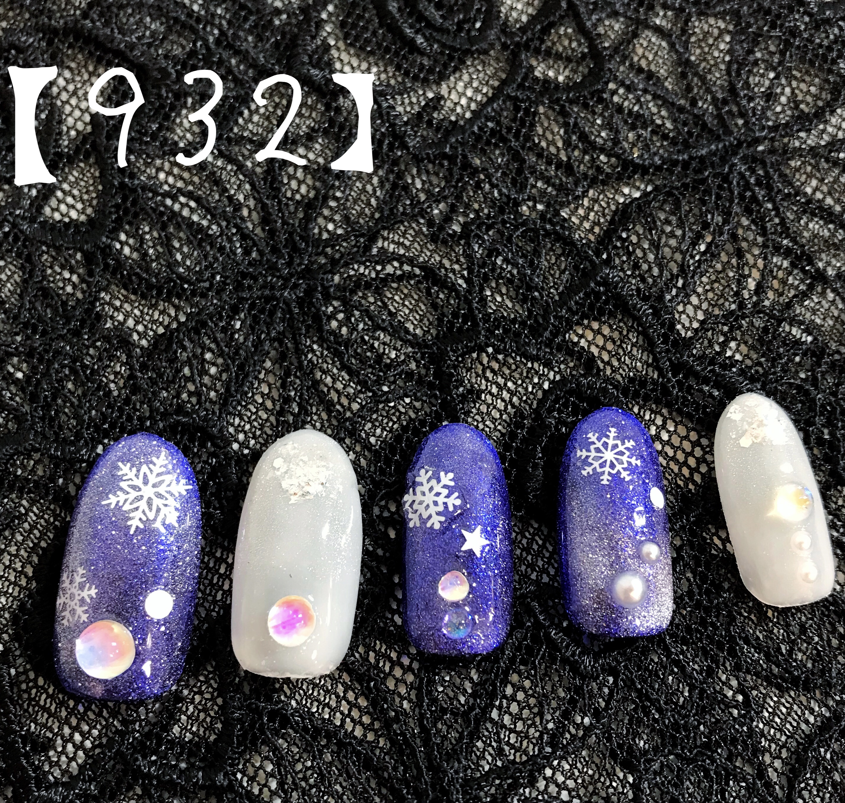 雪の結晶❄️マグネットネイル⛄️