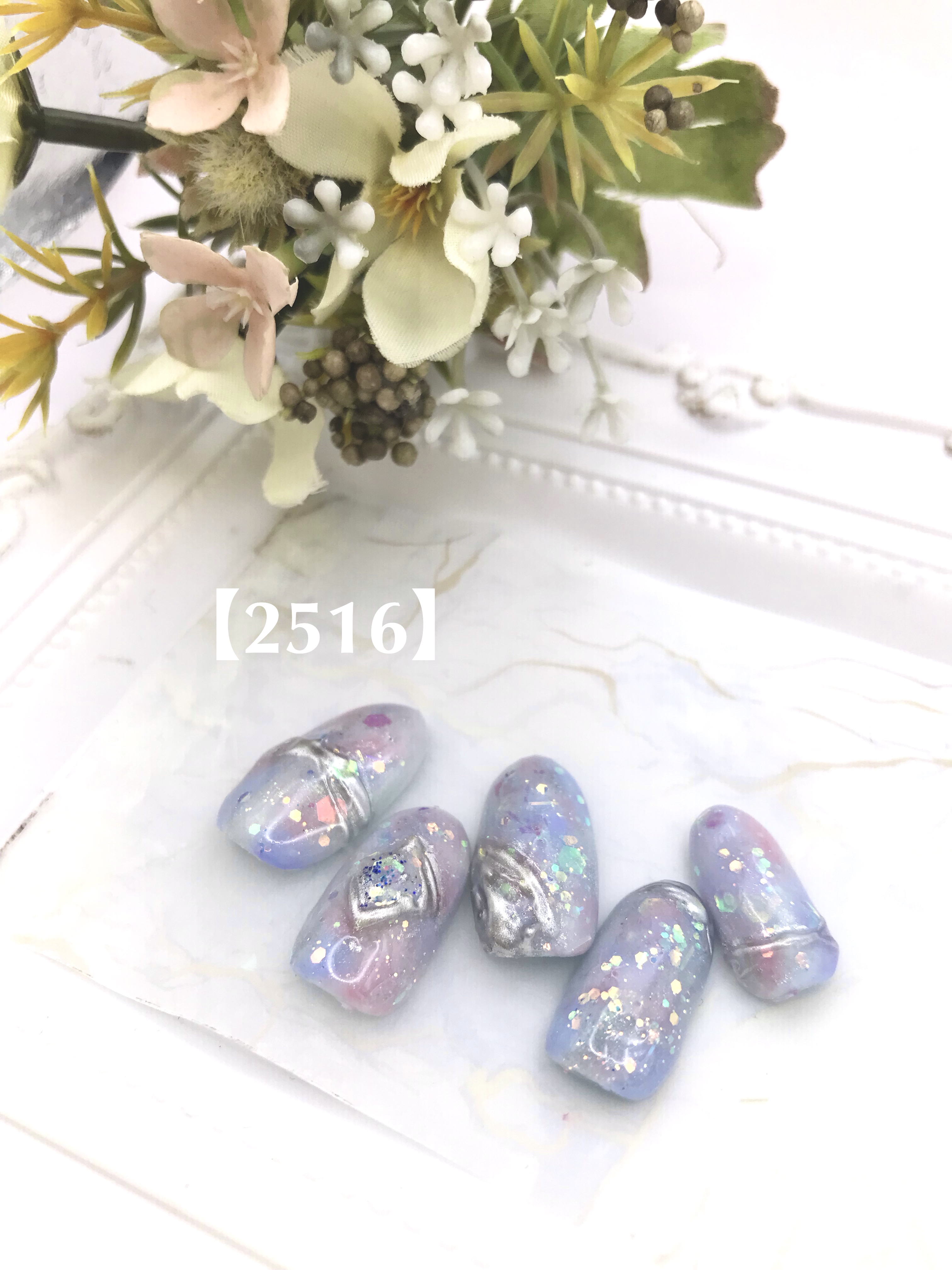 紫陽花ニュアンスネイル💜