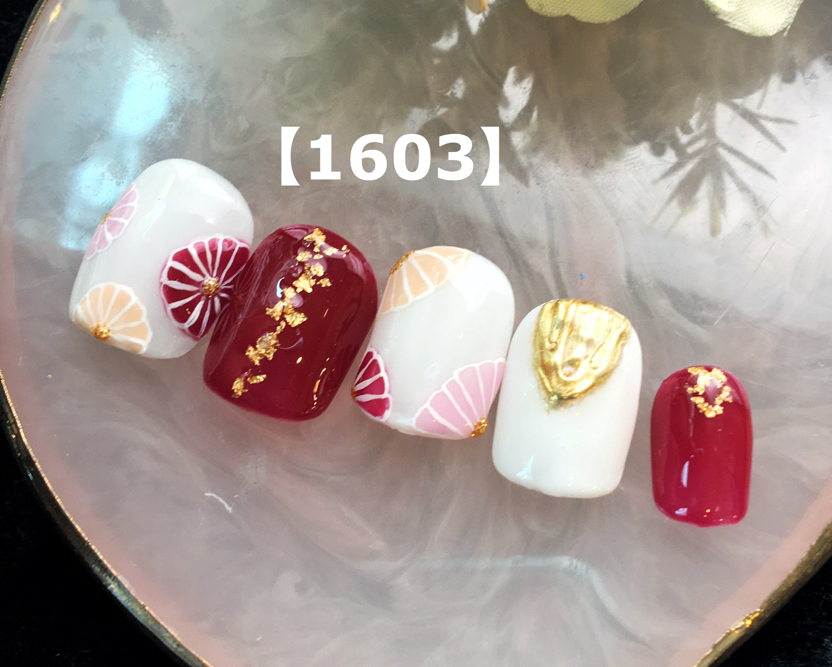 和風フラワーネイル