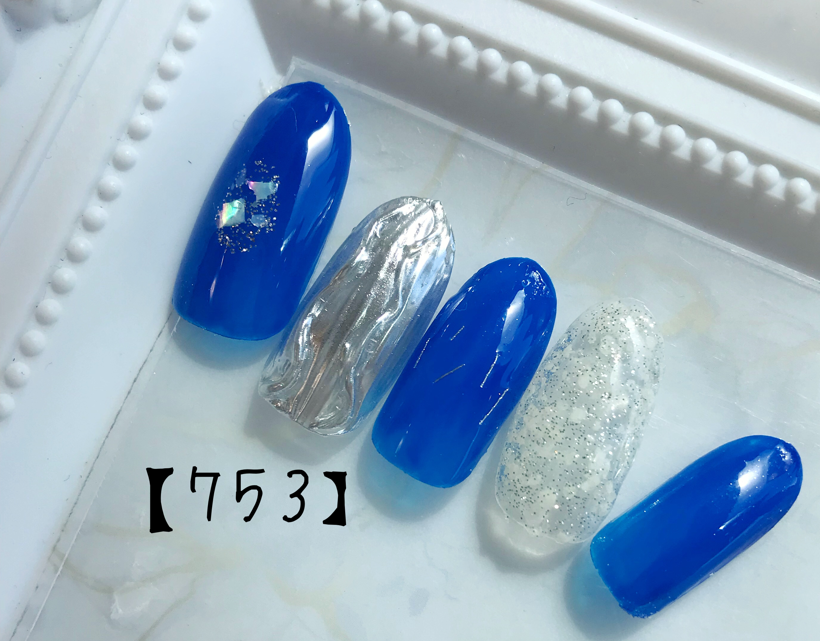 ブルーネイルデザイン