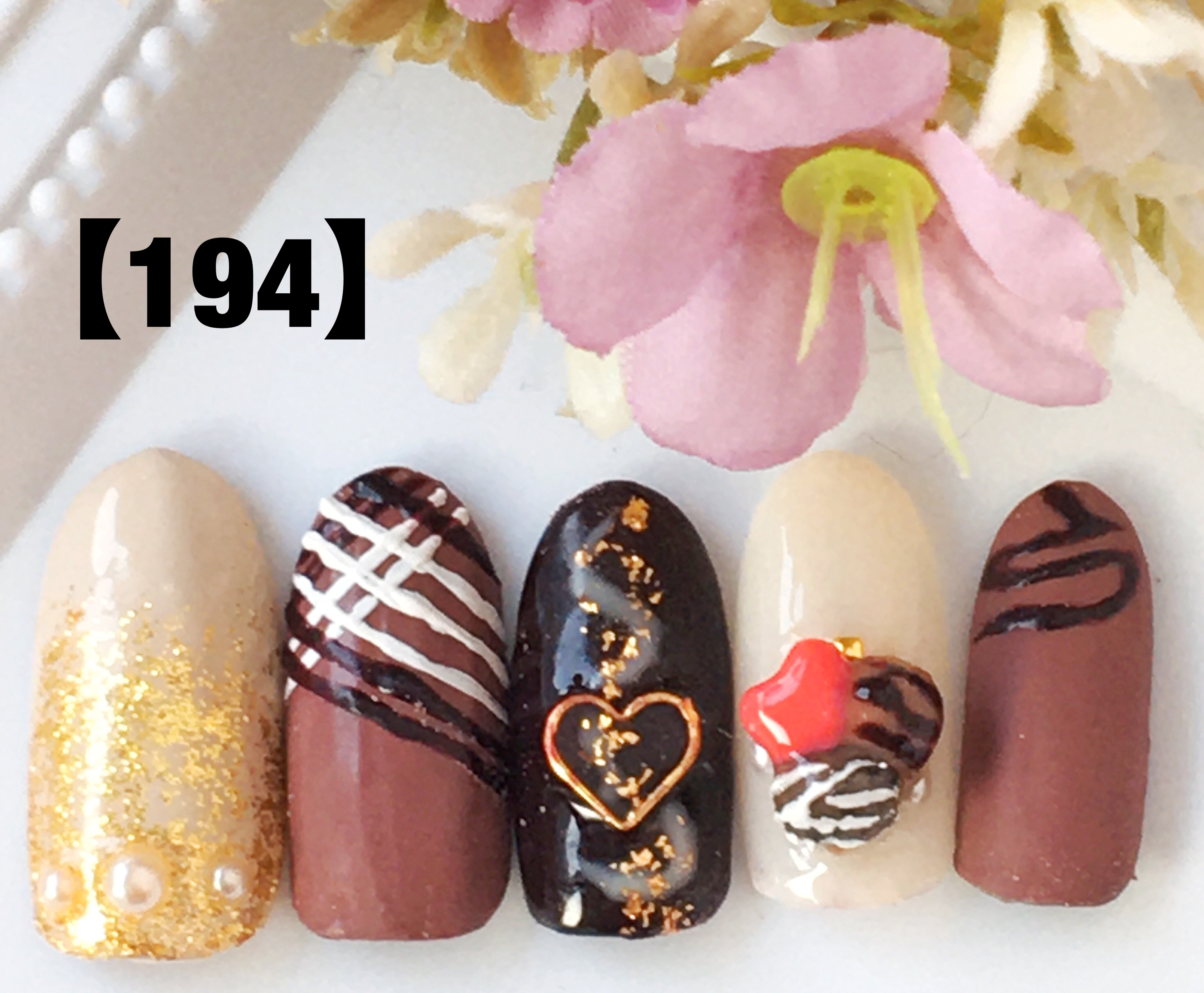 あまーいチョコレートネイル