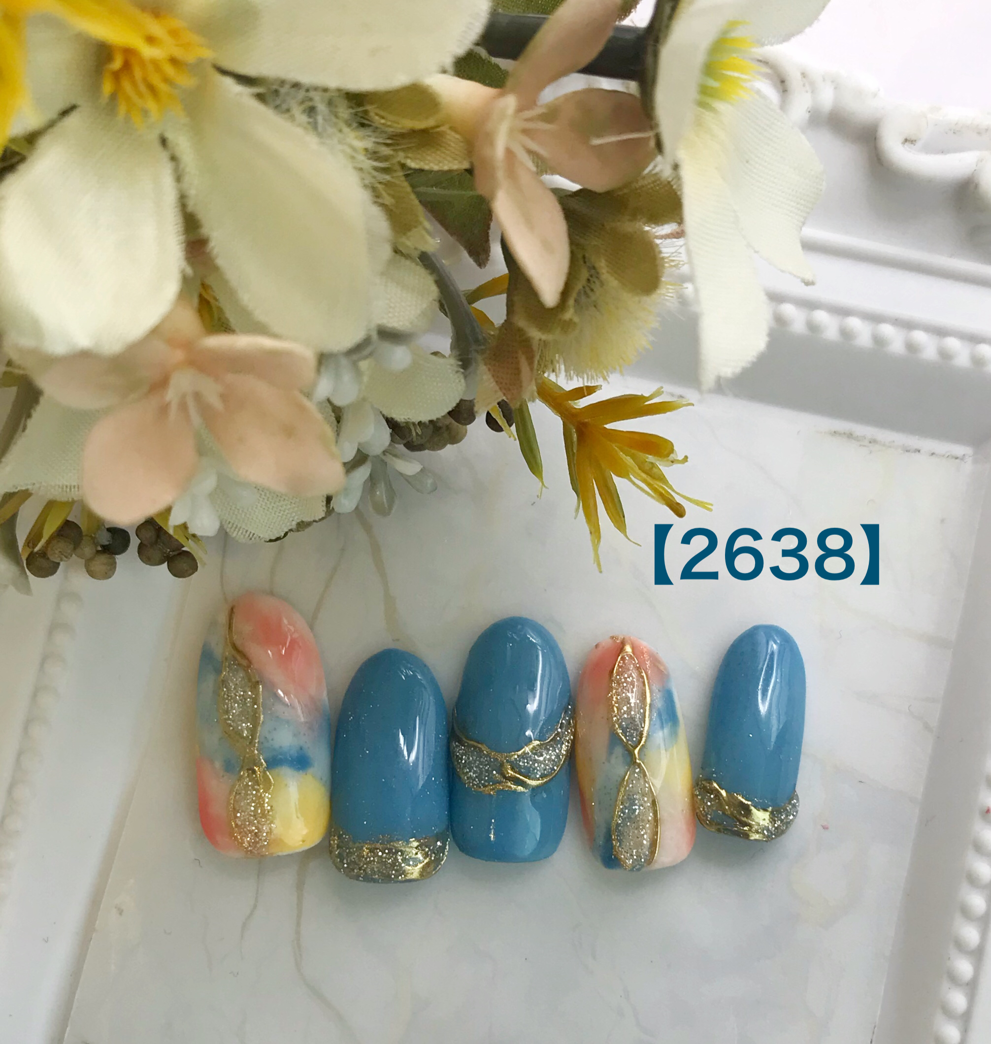 ブルーニュアンスネイル