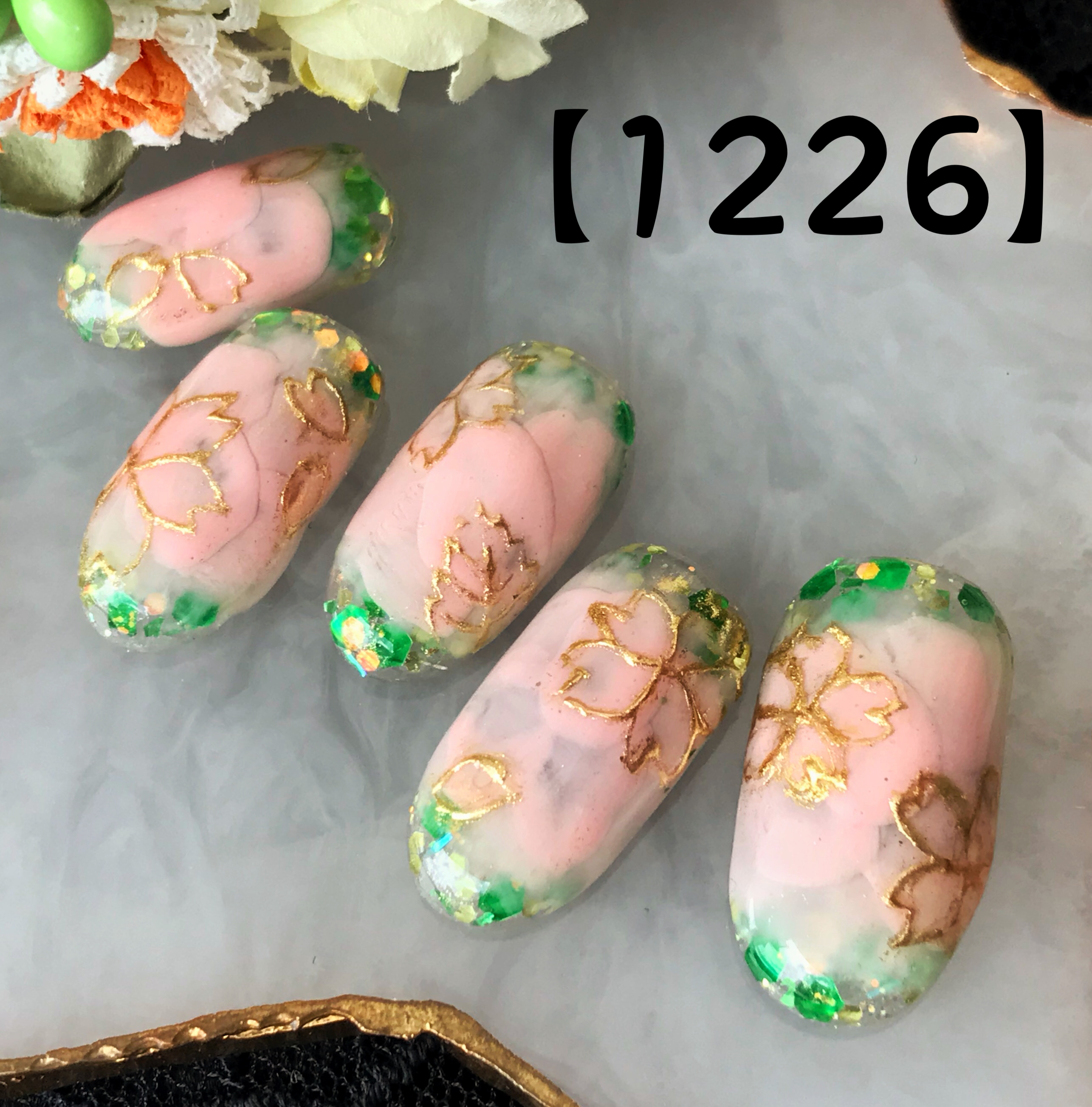 桜もちネイル