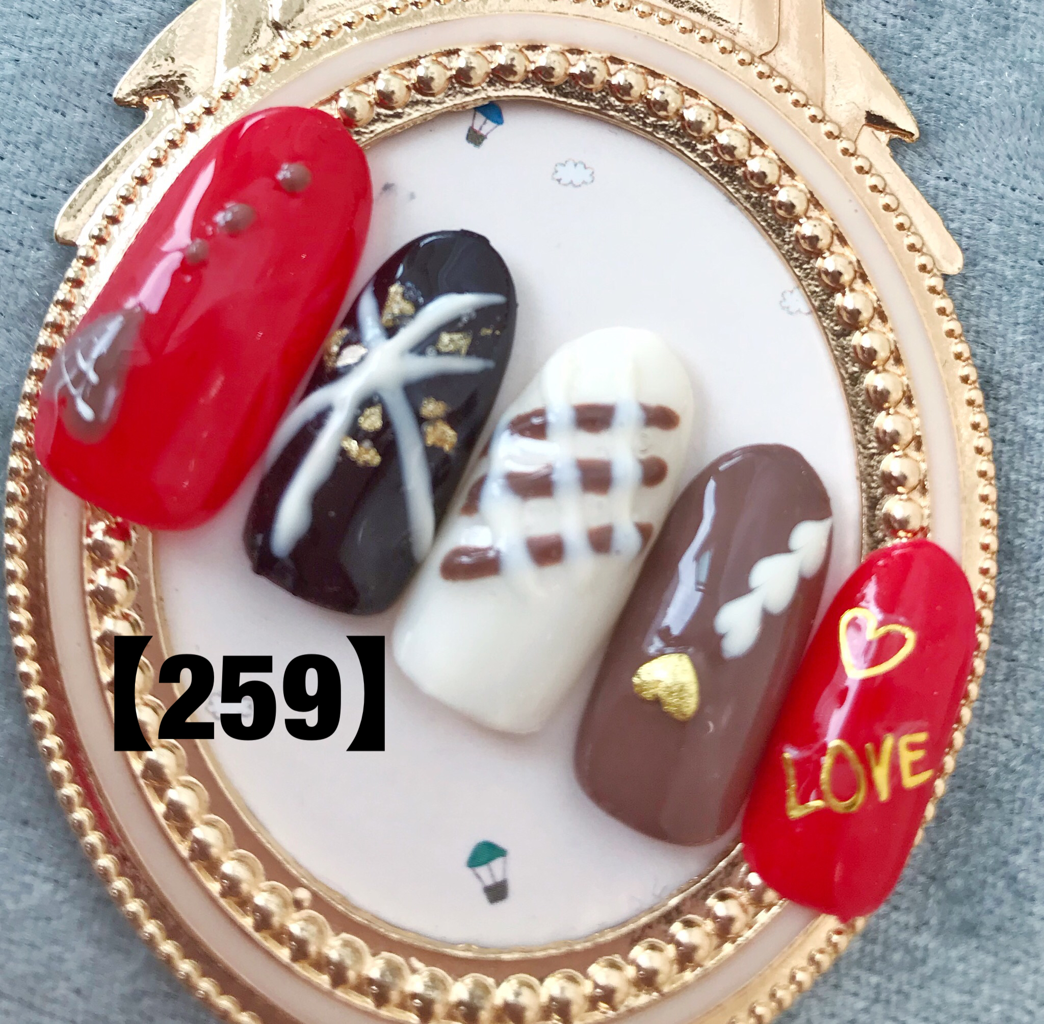 チョコレートネイルチップ