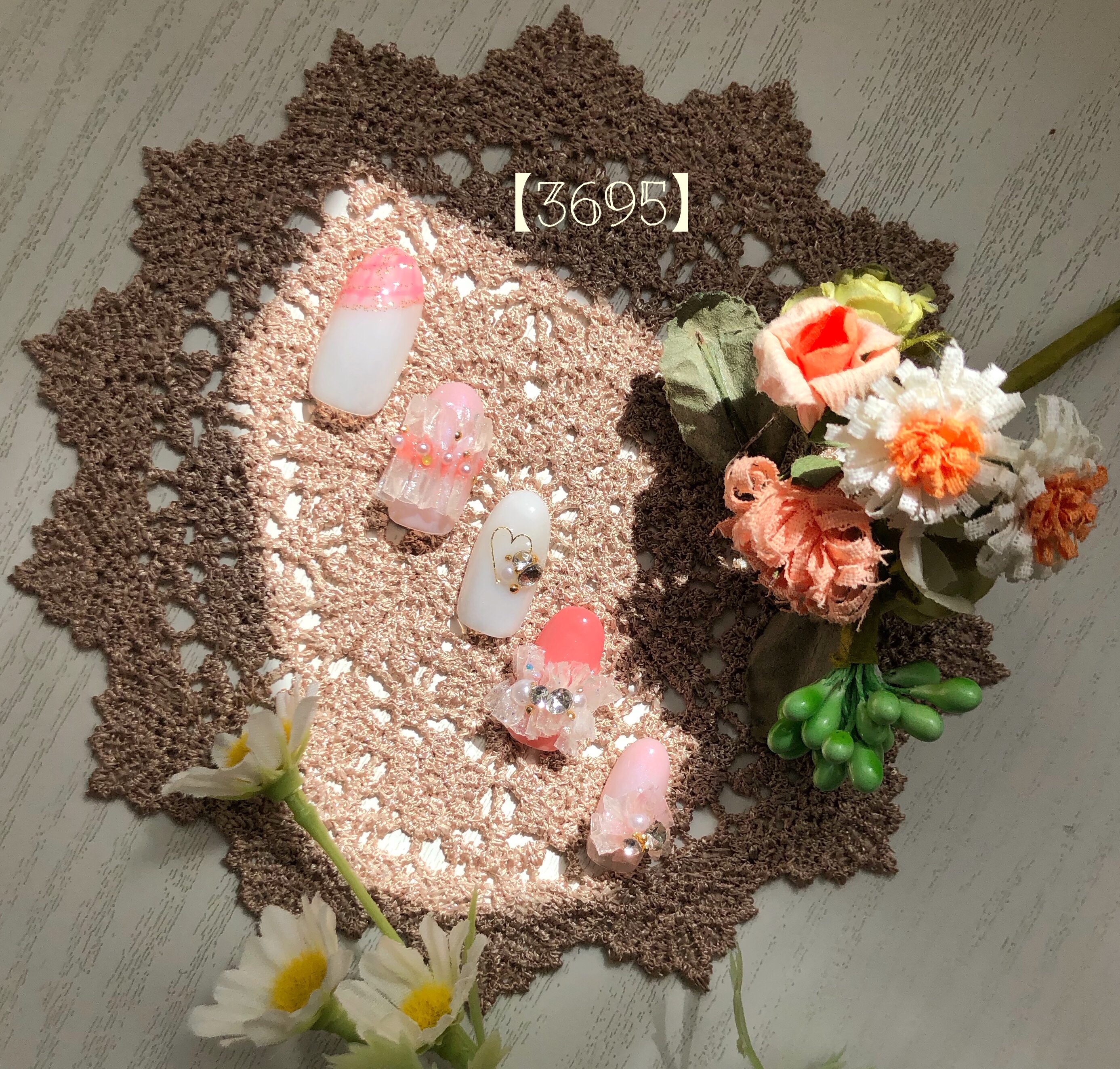 春色チュールネイル 🌸