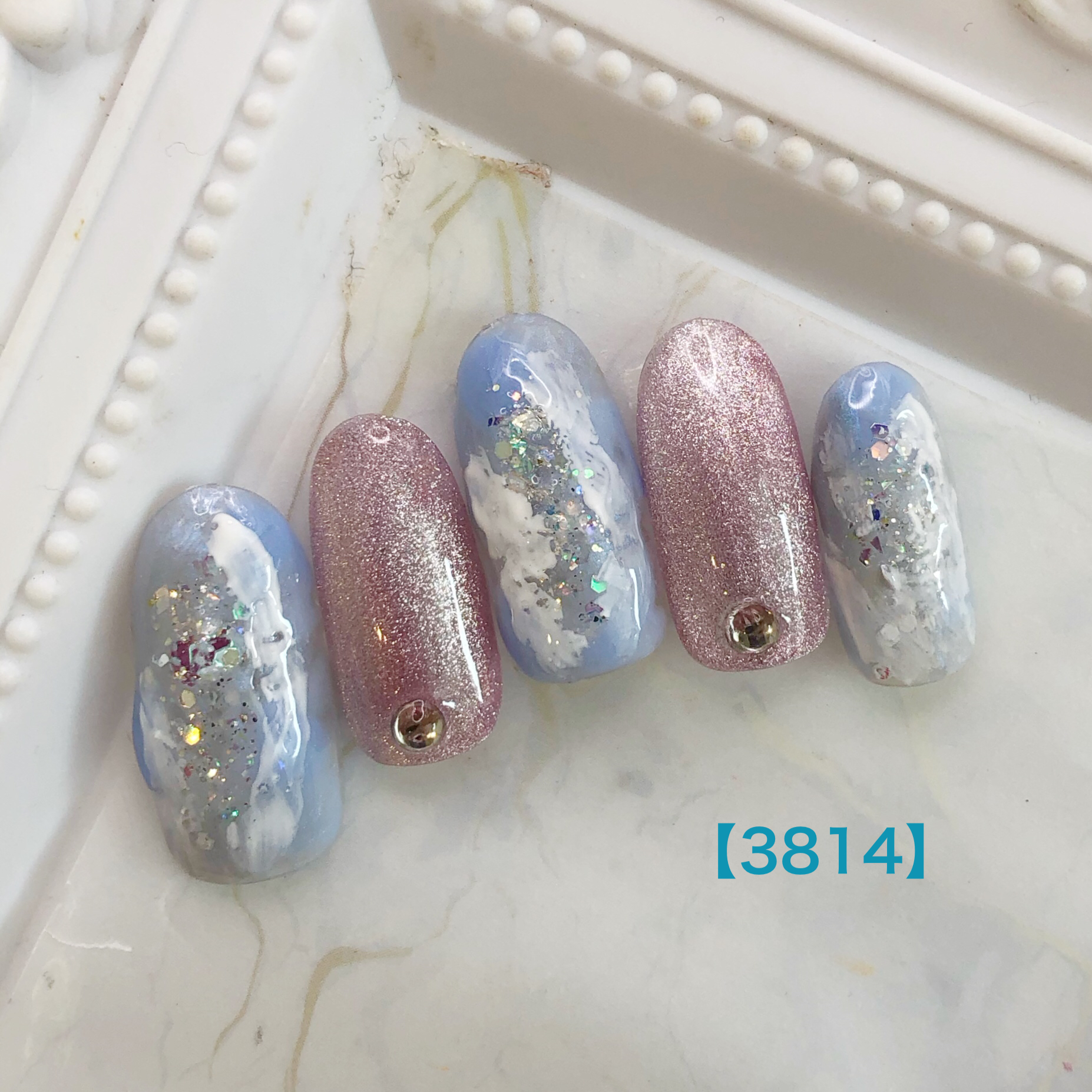 ブルーニュアンスネイル