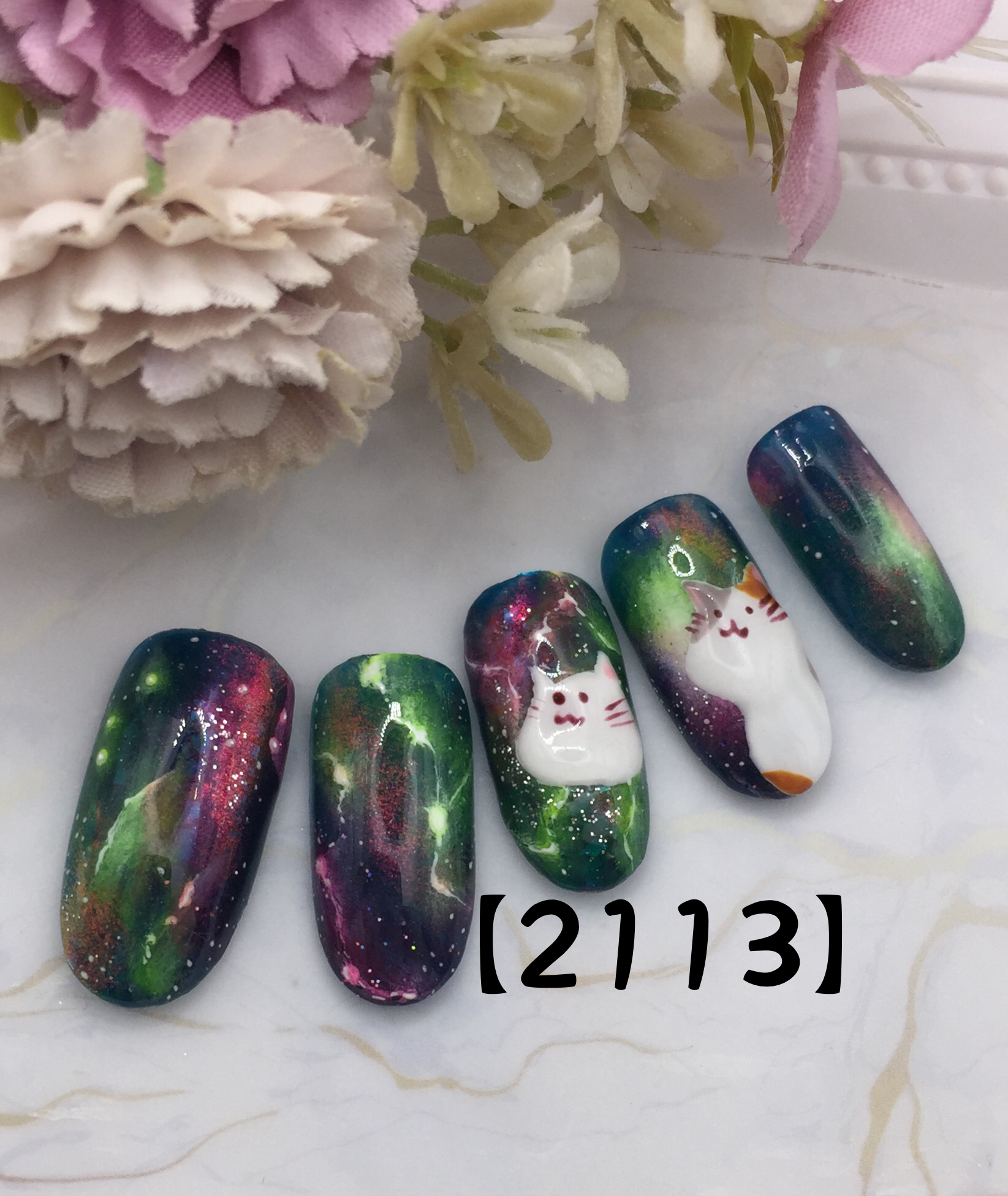 宇宙猫ネイル