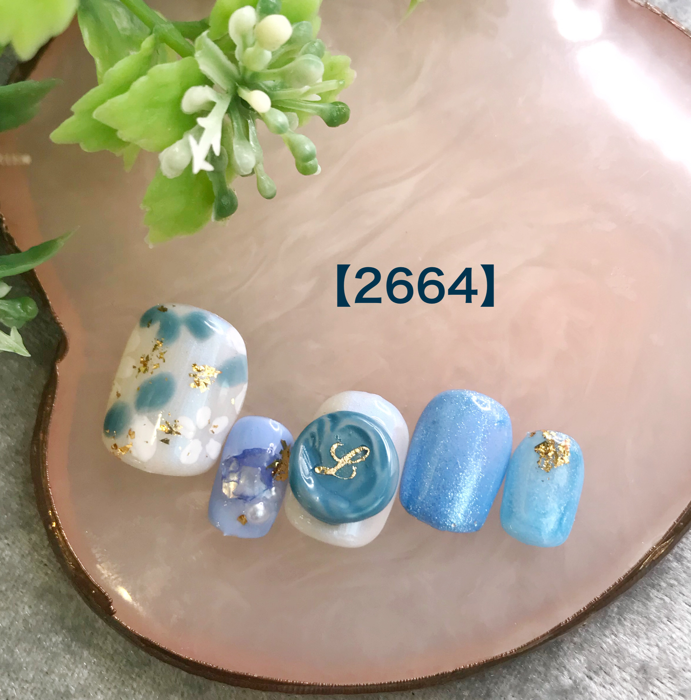 シーリングスタンプ風ネイル