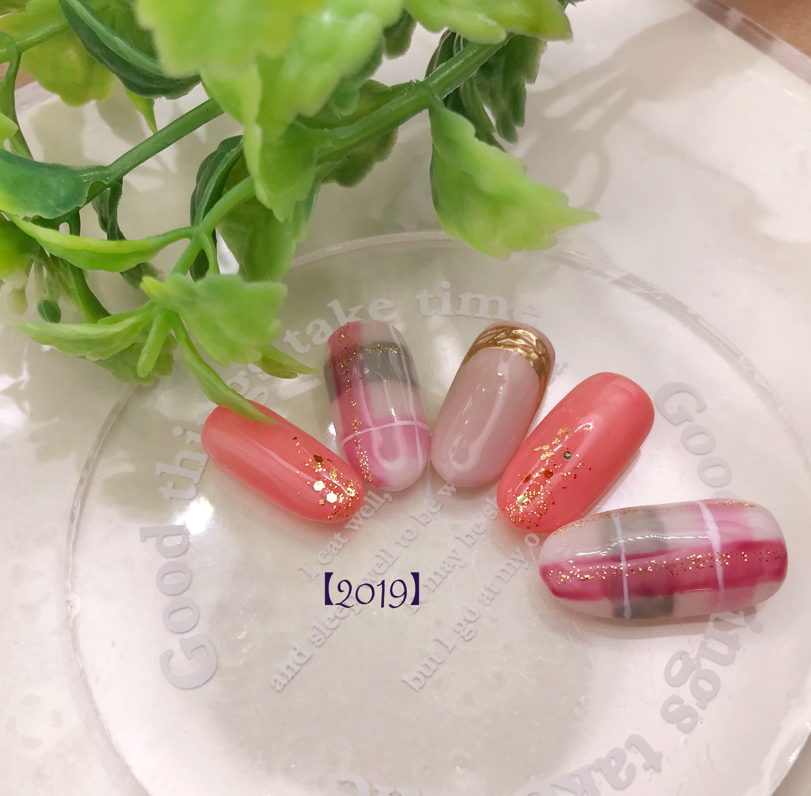 ピンクブランケットと金箔の蝶々 🦋