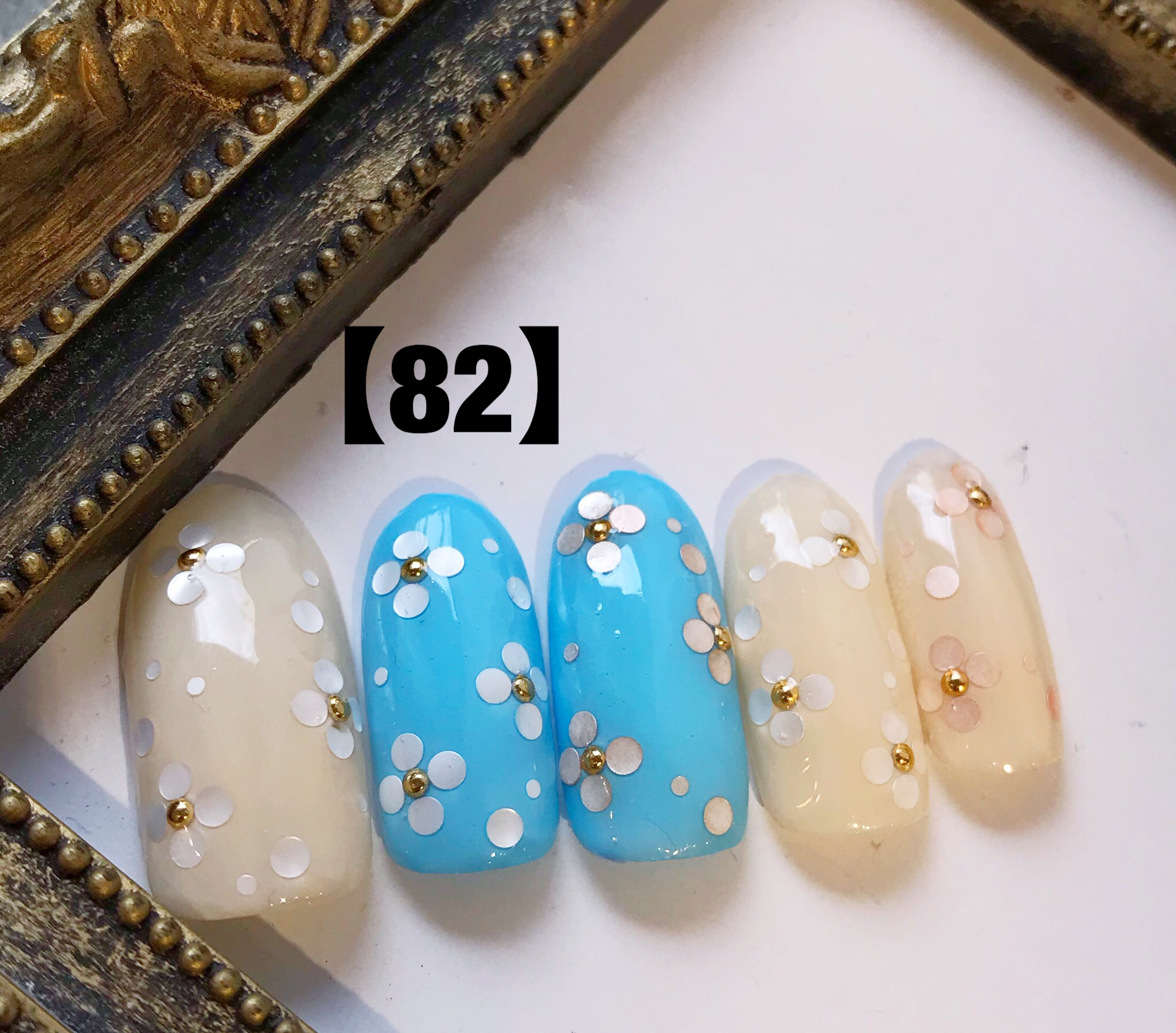 ホログラムフラワーネイル💅