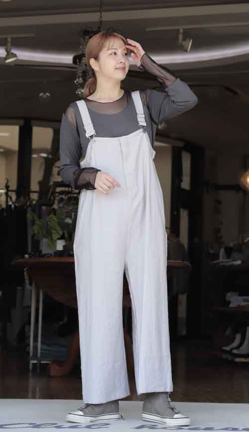 さらさら素材のサロペット 3カラー