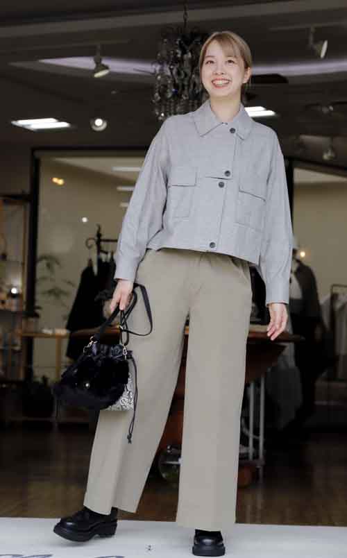 希少素材ヤク混紡のシャツジャケット